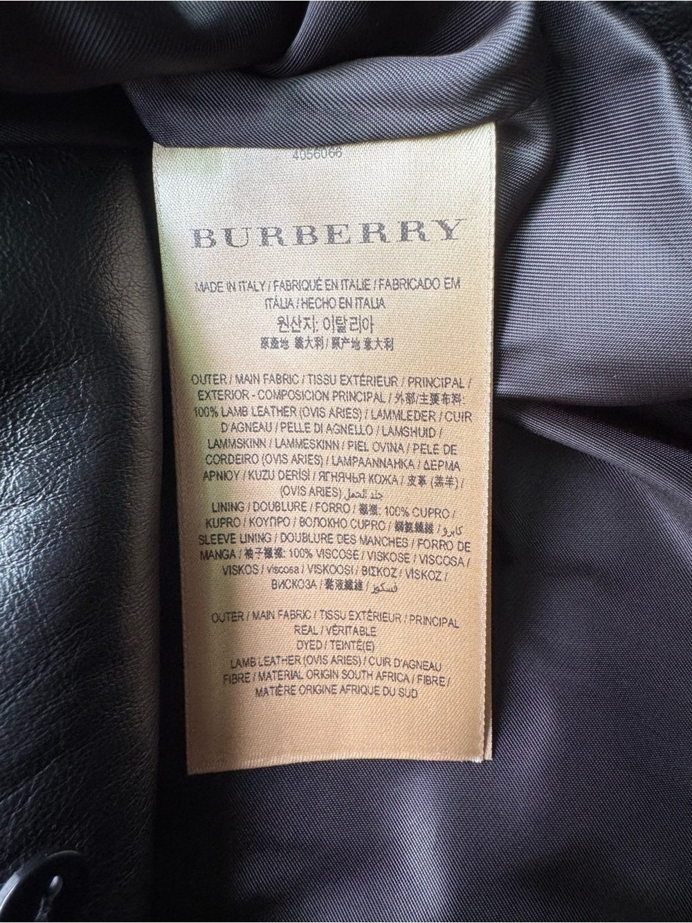 Stunning Burberry London Lamb Leather Equestrian Moto Black Jacket Coat 12 - Picture 13 of 13